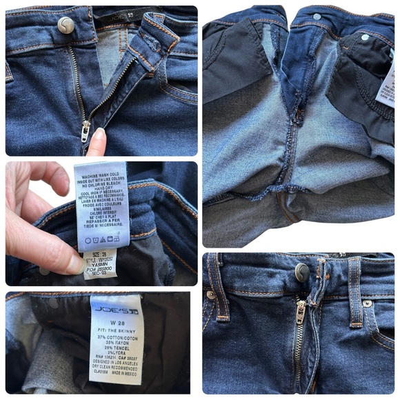 Joes Jeans The Skinny Mid Rise Dark Wash Stretch Denim Yasmin Sz 28 Minimalist - Picture 6 of 12